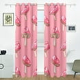 thumbnail image 2 of Mushrooms Pink Curtains Black Out 72 Inch Length Curtains for Sliding Glass Doors Bedroom Living Room 2 Pack, 2 of 6