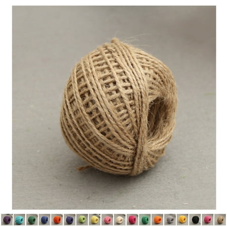 - 50m Natural Jute Twine 2mm Hemp Cord Jute Rope String Gift Twine Industrial Packing Materials Arts Crafts Gardening