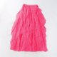 thumbnail image 2 of Falda irregular de malla hasta la mitad de la pierna para mujer - Abertura con cremallera ajustable, cintura alta - Falda de varias capas para el trabajo o las fiestas - Por debajo de la rodilla, 2 of 4