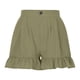 thumbnail image 1 of Pantalones cortos de verano para mujer con cierre de botones, dobladillo con volantes, piernas anchas, pantalones cortos casuales para uso diario, 1 of 6