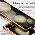 thumbnail image 4 of for Samsung Galaxy Z Flip 5 Case with Stand 360° Rotatable Ring Holder Kickstand [Magnetic Car Mount] Gold Plating for Women Men Shockproof Protective Cover for Samsung Z Flip 5 5G (White), 4 of 14