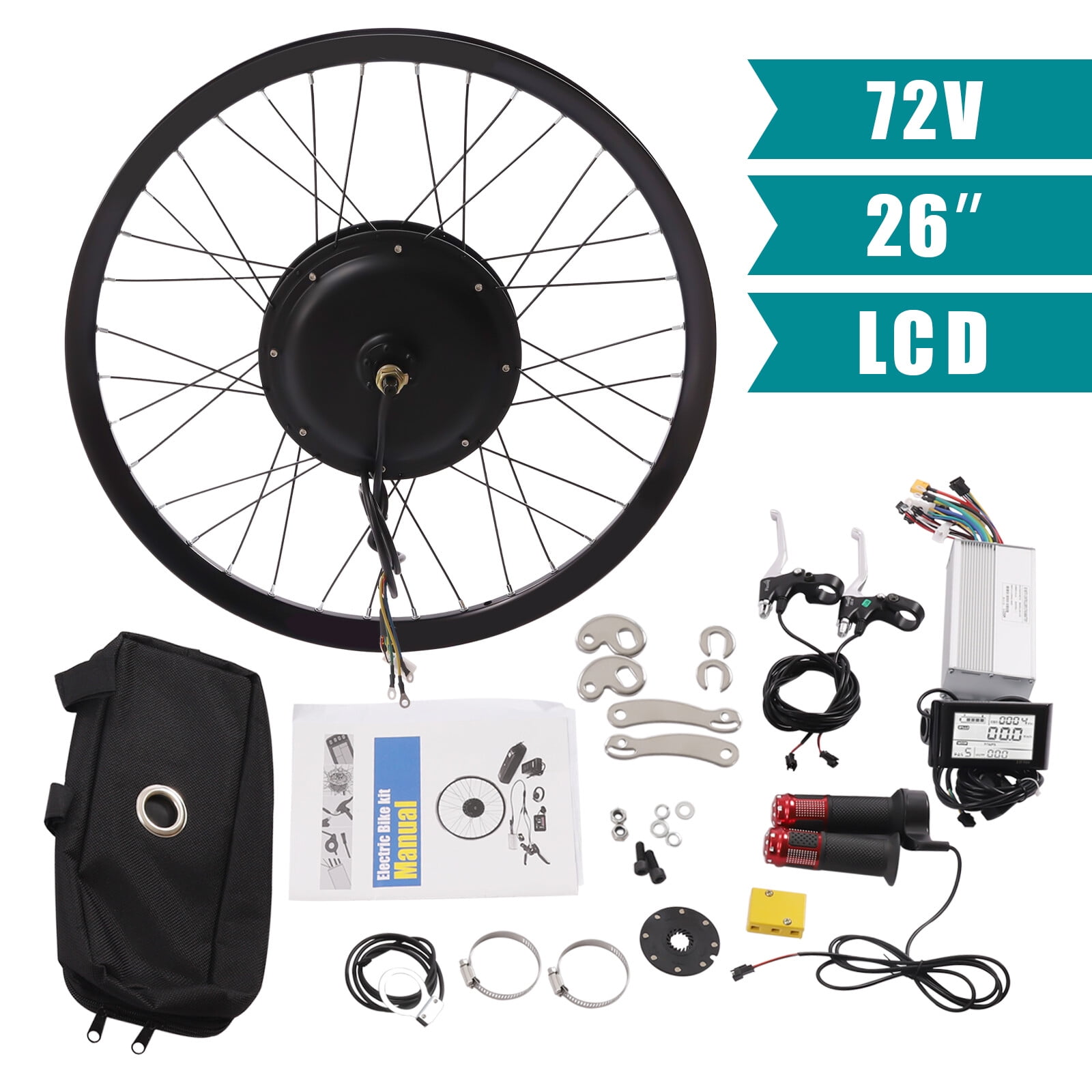 yescom 26in rear electric bicycle motor conversion kit 48v 1000w Front if hall components inside the motor break down Yescom Bicycle Motor Kit Conversion