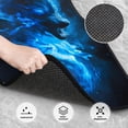 thumbnail image 3 of Yiaed Blue Fire Cool Wolf Print Carpet Floor Mats for Cars, Auto Accessories Front & Rear Car Floor Mats Car Floor Foot Mat Sets of 4 Pieces, 3 of 7