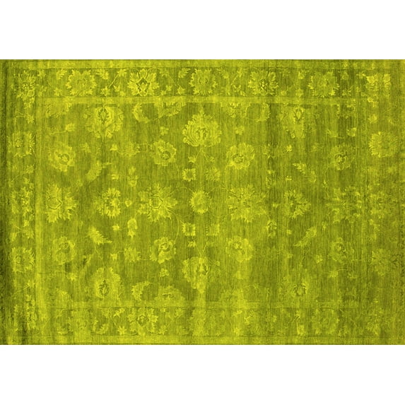 Ahgly Company Indoor Rectangle Persian Yellow Bohemian Area Rugs, 2' x 5'