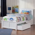 thumbnail image 1 of Madison Twin XL Platform Bed with Matching Footboard & Storage Drawers in White, 1 of 7