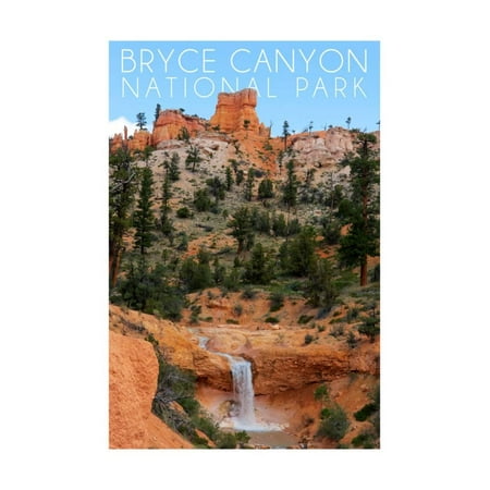 Bryce Canyon National Park, Utah - Waterfall Mossy Cave Trail Print Wall Art By Lantern (Best Trails In Bryce Canyon)