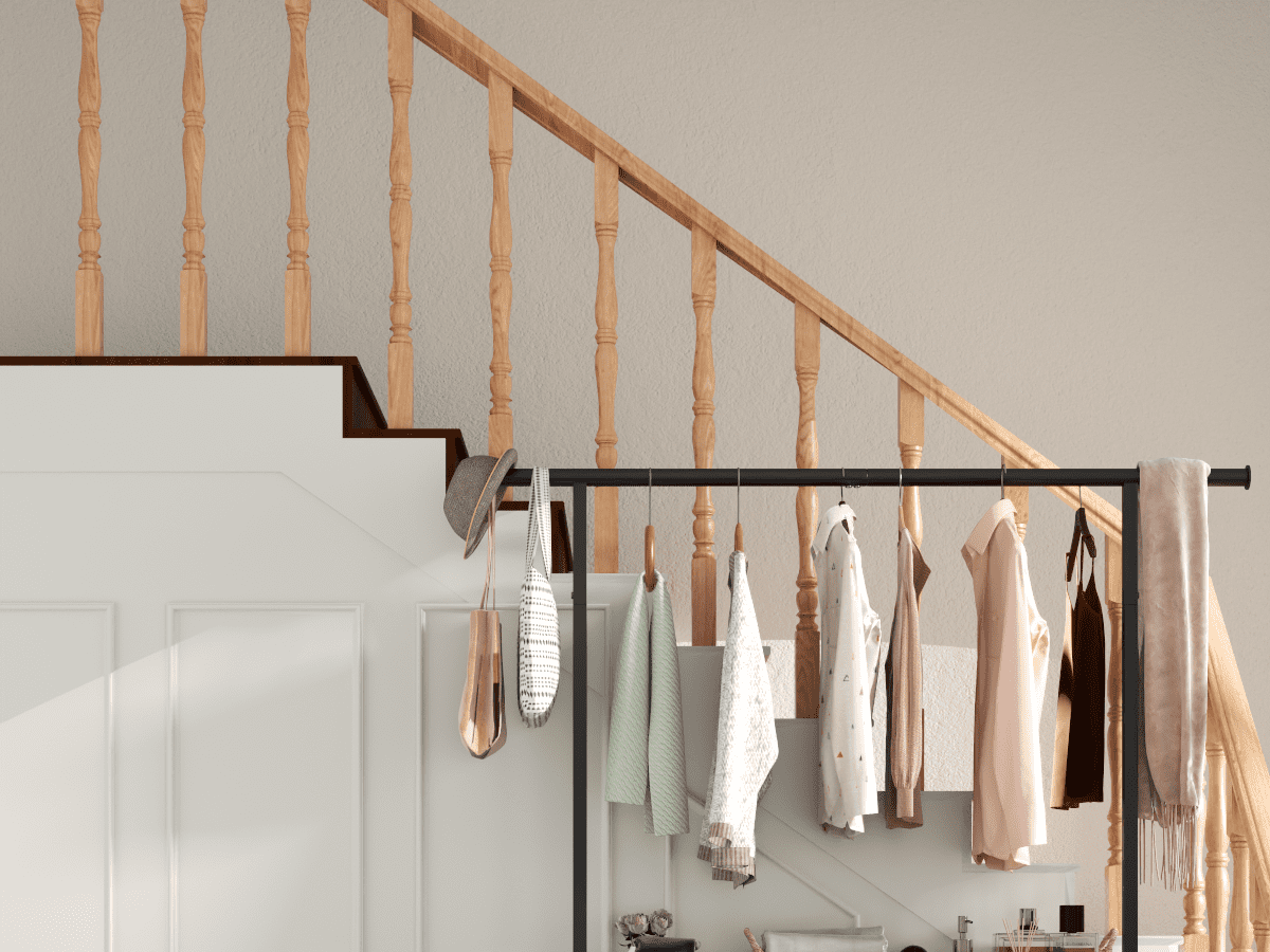 Laundry Sorter Hamper with Hanging Clothes Rack, 3-Section Rolling Laundry Basket with Pull-Out Bags and 2 Storage Drawers, Vintage Brown Laundry Organizer for Sorting & Folding