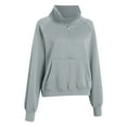 thumbnail image 6 of Godom Womens Sweatshirt Cropped Fleece Sweatshirts 2025 Fall Fashion Quarter Zip Pullover Long Sleeve Tops Winter Clothes, 6 of 6