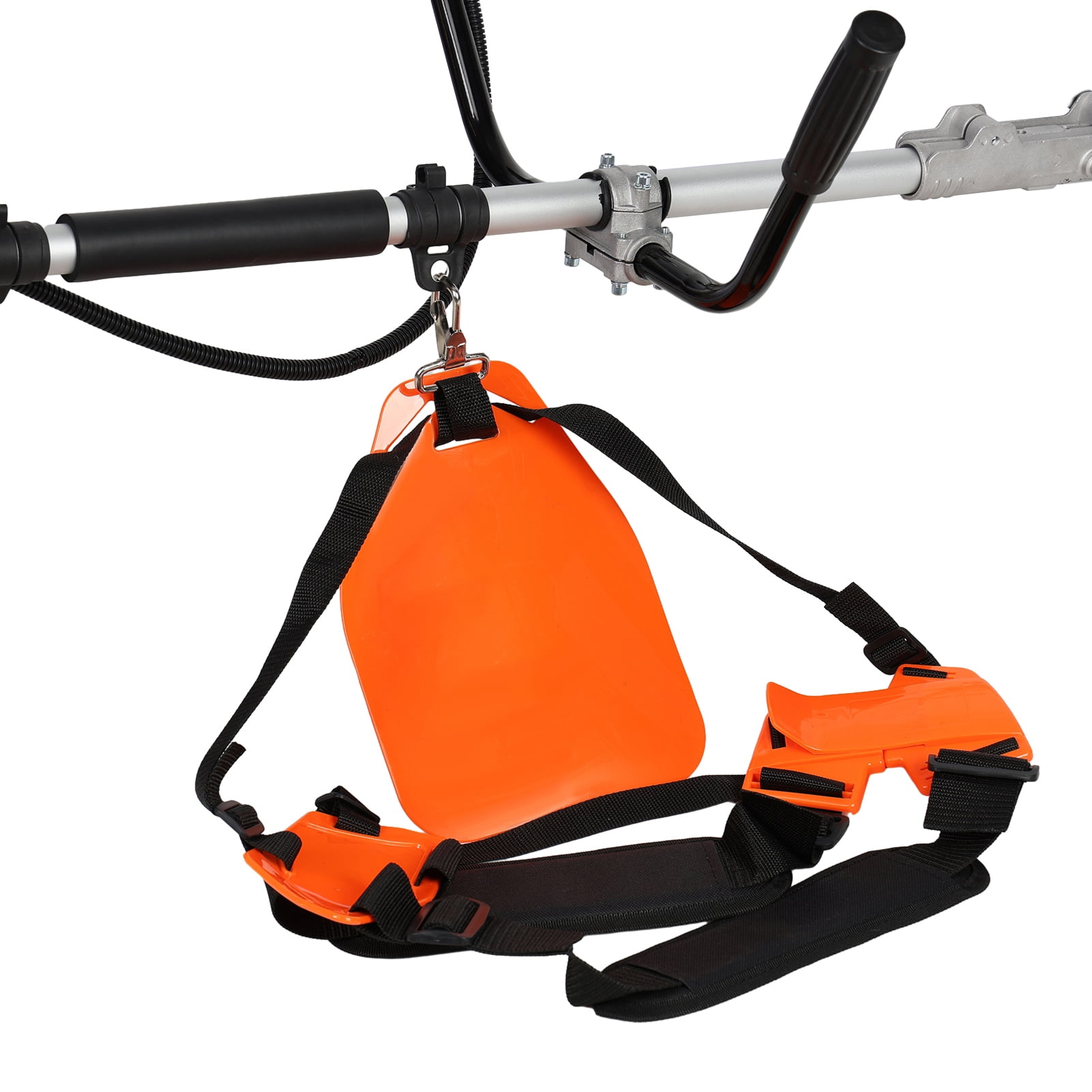 ZNNT 2 in 1 Gas String Trimmer 2 Stroke 52 10 Brush Cutter Gas Powered Weed Eaters Grass Trimmer with Control Rod Shoulder Strap Orange
