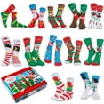 thumbnail image 3 of Joyfy 12 Pairs Christmas Socks Women, Plush Crazy Novelty Christmas Socks, Women's Holiday Christmas Socks, Christmas Gifts, 3 of 7