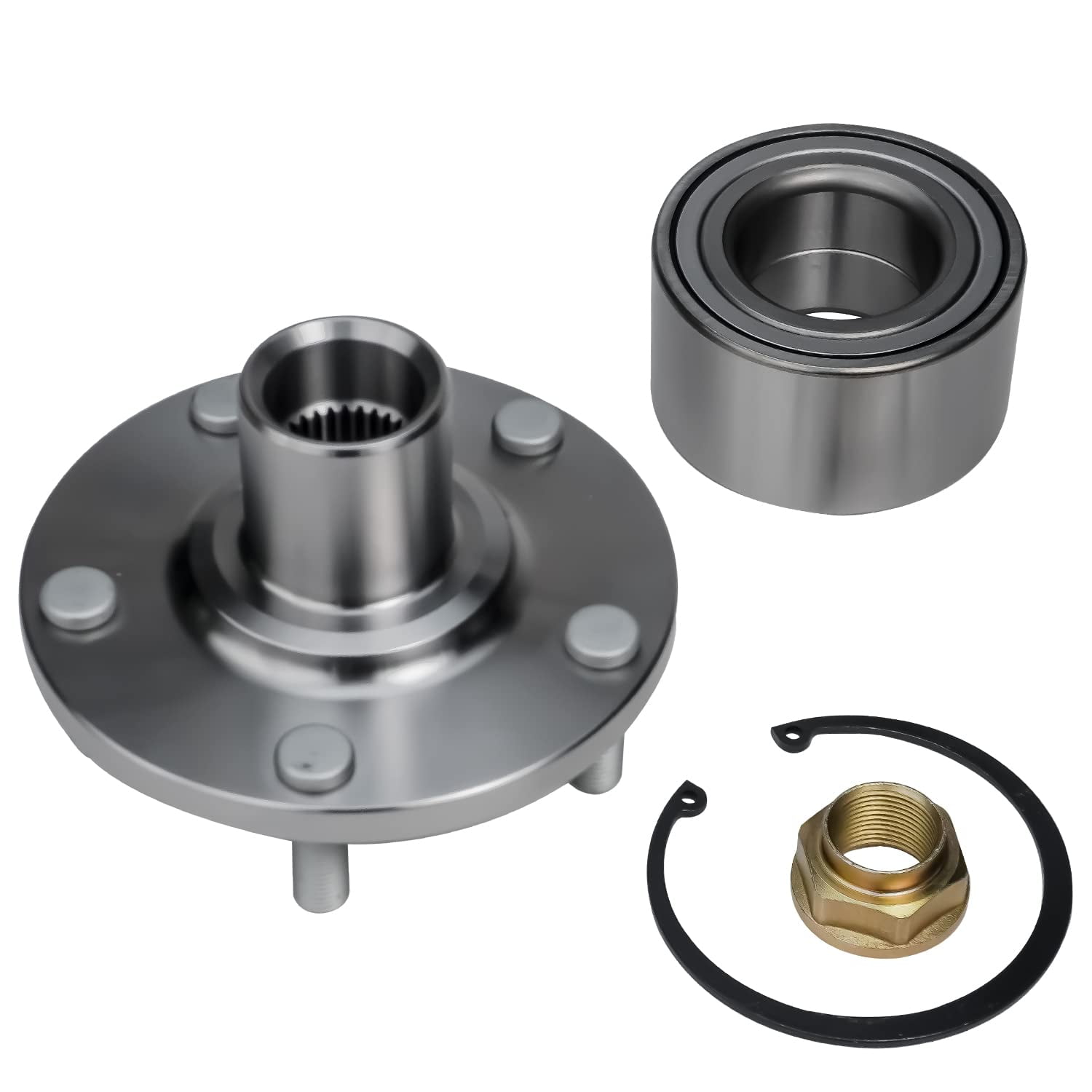 Detroit Axle - 8pc Front Wheel Bearing Hubs Kit for Toyota Camry Avalon Solara Lexus ES300 RX300 2 Wheel Hub Bearings 2 Lower Ball Joints 2 Sway Bars 2 Outer Tie Rods Replacement