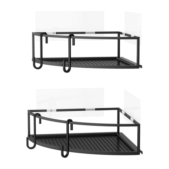 Umbra Cubiko Corner Shower Bins Set of 2 Black