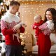 thumbnail image 3 of Christmas Family Matching Sweaters Snowflake Print Mother Knit Dress Dad Kids Jumpers Thicken Warm Turtleneck Pullover Xmas Look, 3 of 3