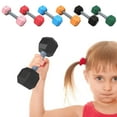 thumbnail image 5 of 1 Pair Mini Dumbbells Workout Dumbbells Safe Silicone Hand Weights Dumbbell Toy Fitness Physical Development, 5 of 8