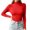 Red, variant on Wenini Women's Solid Color Turtleneck Ribbed Knit Sweater Slim Long Sleeve Pullover Top Trendy Base Layer Top