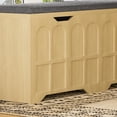 thumbnail image 4 of Demi Bonn 3-Piece L-Shaped Multifunctional Storage Bench with Padded Shoe Bench, Kitchen Corner Stool Toy Storage Box Reading Nook Seat, 63"D x 63"W x 19.1"H, Brown, 4 of 7
