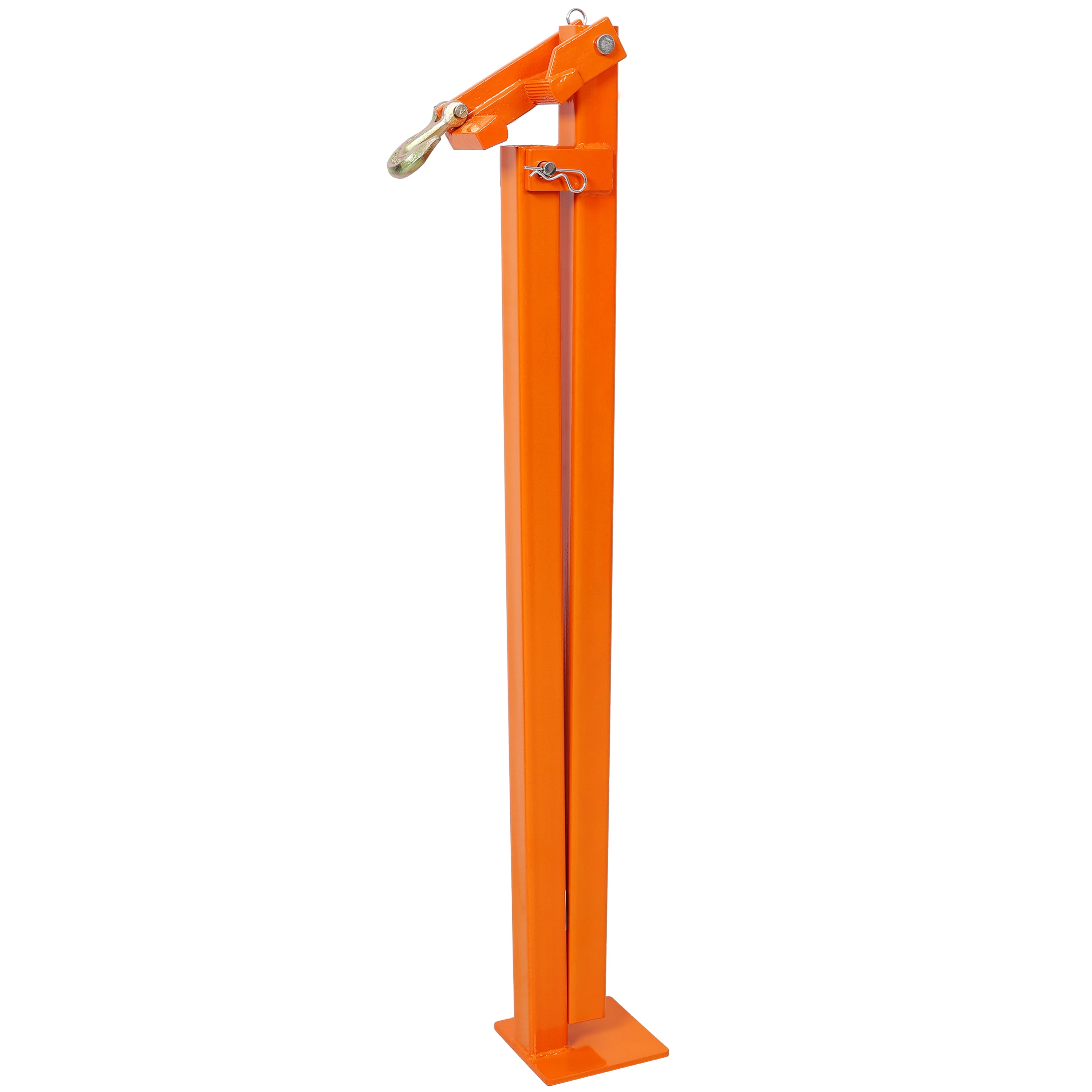 , 36" T Post Puller Fence Post Puller Heavy Duty Fence Post Puller with 47" Lifting Chain & T Post Puller Plate, ORANGE COLOR, Orange ,Carbon Steel ,