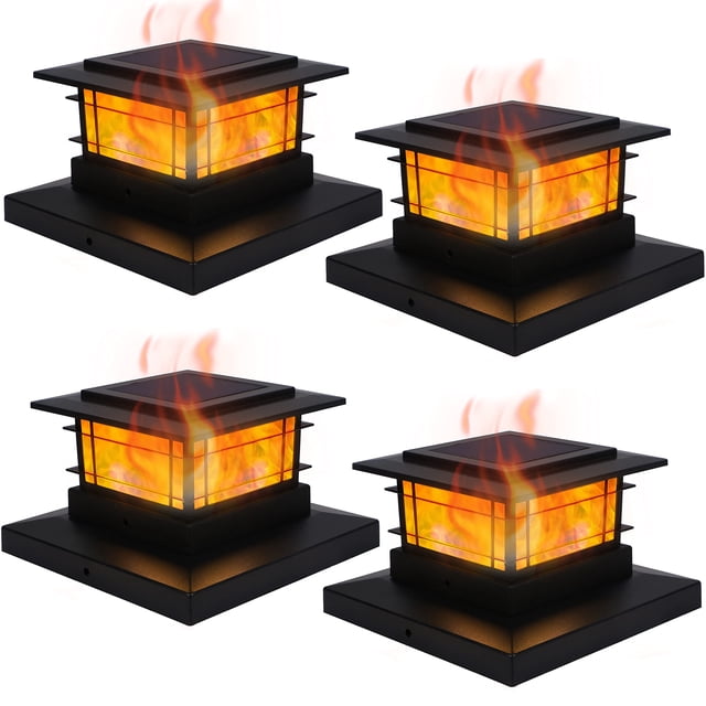 Lámparas solares para postes Dynaming, 4 unidades, 15 x 15 x 9 cm, para exterior