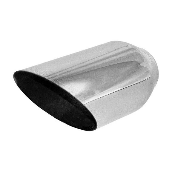 Brand New Polished Stainless  Angle Cut Exhaust Tip 2 1/2" IN 4" Out 9" L