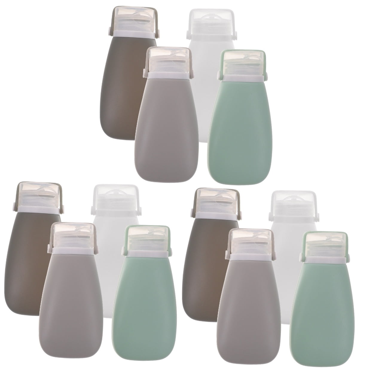 Masteelf 12 pcs Empty Travel Bottles Portable Toiletry Container Lotion Refillable Bottles