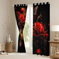 thumbnail image 3 of Castle Fairy Red Rose Curtains Pack of 2 (42x84 Each),Butterfly Curtains Blackout, 3 of 6