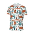 thumbnail image 6 of Wukai Cute Tableware Print Men's Short-Sleeved Mesh T-Shirt,Quick-Dry Short Sleeve Workout T-Shirt-X-Small, 6 of 8