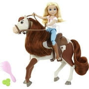 Spirit Abigail Doll (7 in) with Fashion Top, 1 Brush, Apple Treat, & Boomerang Horse (8 in), Soft Mane & Tail, 3 & Up