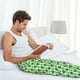 thumbnail image 5 of Fotbe Broccoli 1 Pantalones de Pijama para Hombre, Pantalones de Dormir, Pantalones de Casa con Cintura Ajustable y Bolsillos-X-Large, 5 of 6