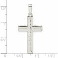 thumbnail image 3 of Sterling Silver Diamond-Cut Latin Cross Pendant (41.37 X 19.97) Made In India -Jewelry By Sweet Pea, 3 of 7