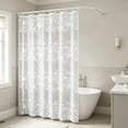 thumbnail image 5 of Gallickan Waterproof Plastic Shower Curtain, 71x39in, PEVA with 6 Hooks, Quick Dry, Cute Pattern, Bathroom Stall Bathtub RV, Transparent Privacy, 5 of 6
