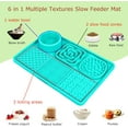 thumbnail image 2 of 2PCS Lick Mat for Dogs and Cats, Dog Lick Mat with Suction Cups, Cat Lick Mat for Anxiety Relief, Comes with 1 Spatula and 1 Brush, Purple & Cyan, 2 of 4