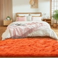 thumbnail image 6 of ZENELESS Super Soft Fluffy Rug for Bedroom,6x9 Orange Anti-Skid Plush Floor Carpet for Living Room Home Decor, 6 of 7