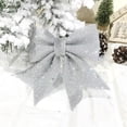 thumbnail image 4 of Adornos para árbol de Navidad, 2 piezas, lazo grande, regalo para fiesta, decoración de Navidad, vacaciones, interior y exterior, 4 of 4