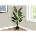 thumbnail image 1 of Monarch Specialties I 9570 - Artificial Plant, 60" Tall, Bird Of Paradise Tree, Indoor, Faux, Fake, Floor, Greenery, Potted, Decorative, Green Leaves, Black Pot, 1 of 4