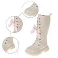 thumbnail image 4 of lnmuld Boots for Girls Stylish Autumn Girls Casual Boots Flat Thick Sole Non Durable PU Leather Comfortable Footwear for Kids Size:10.5-11 Years, 4 of 9