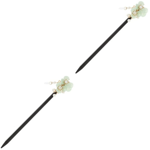 Raindrops 2pcs Hair Chopstick Long Hair Stick Vintage Hairpin Wooden Hair Stick Hair Accessory for Women Girls