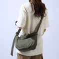 thumbnail image 3 of Bolsos de hombro de lona para mujer Bolso bandolera de gran capacidad Bolso sólido (Verde), 3 of 6