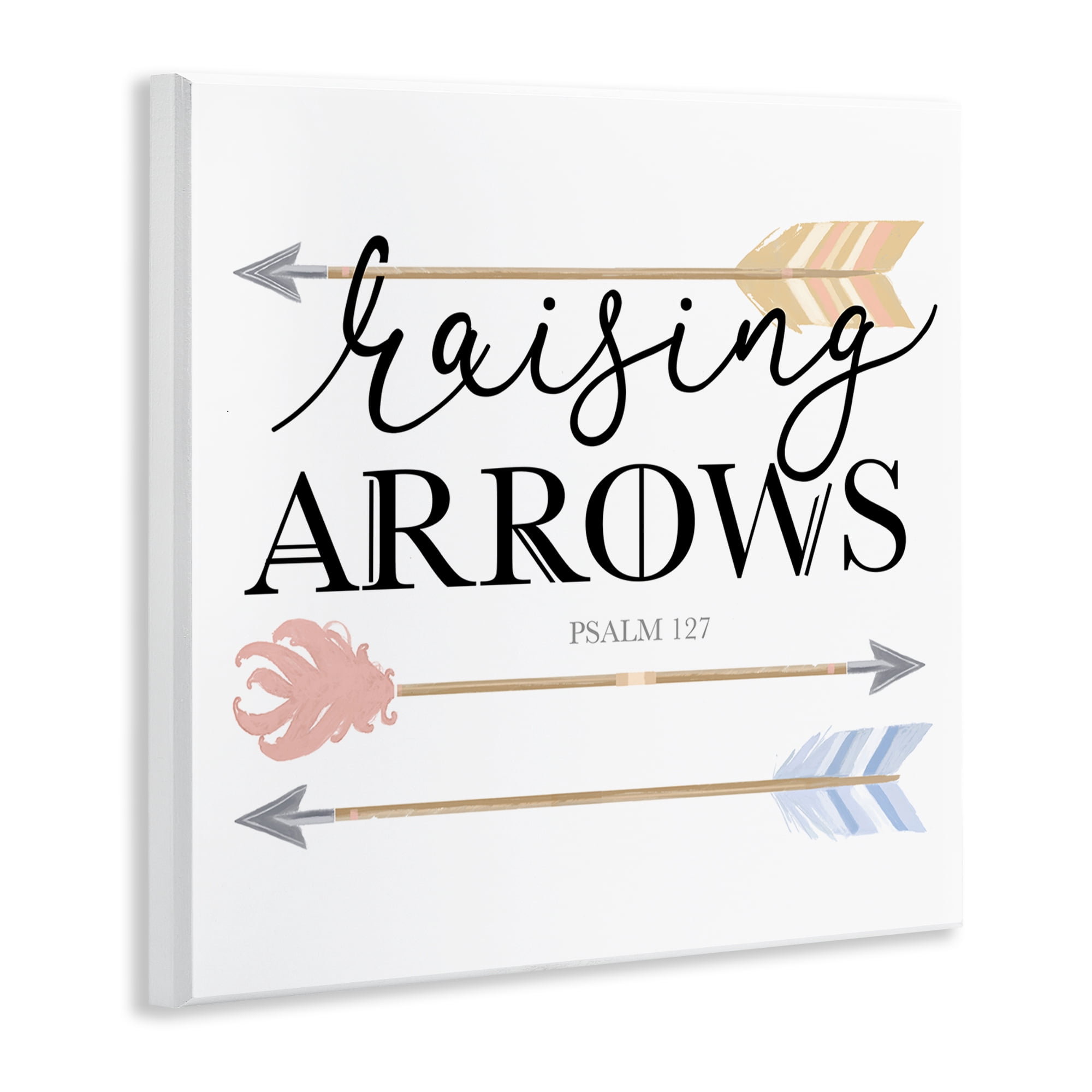 Stupell Industries Spiritual Raising Arrows Religious & Spiritual Painting Unframed Art Print Wall Art, 12 x 12