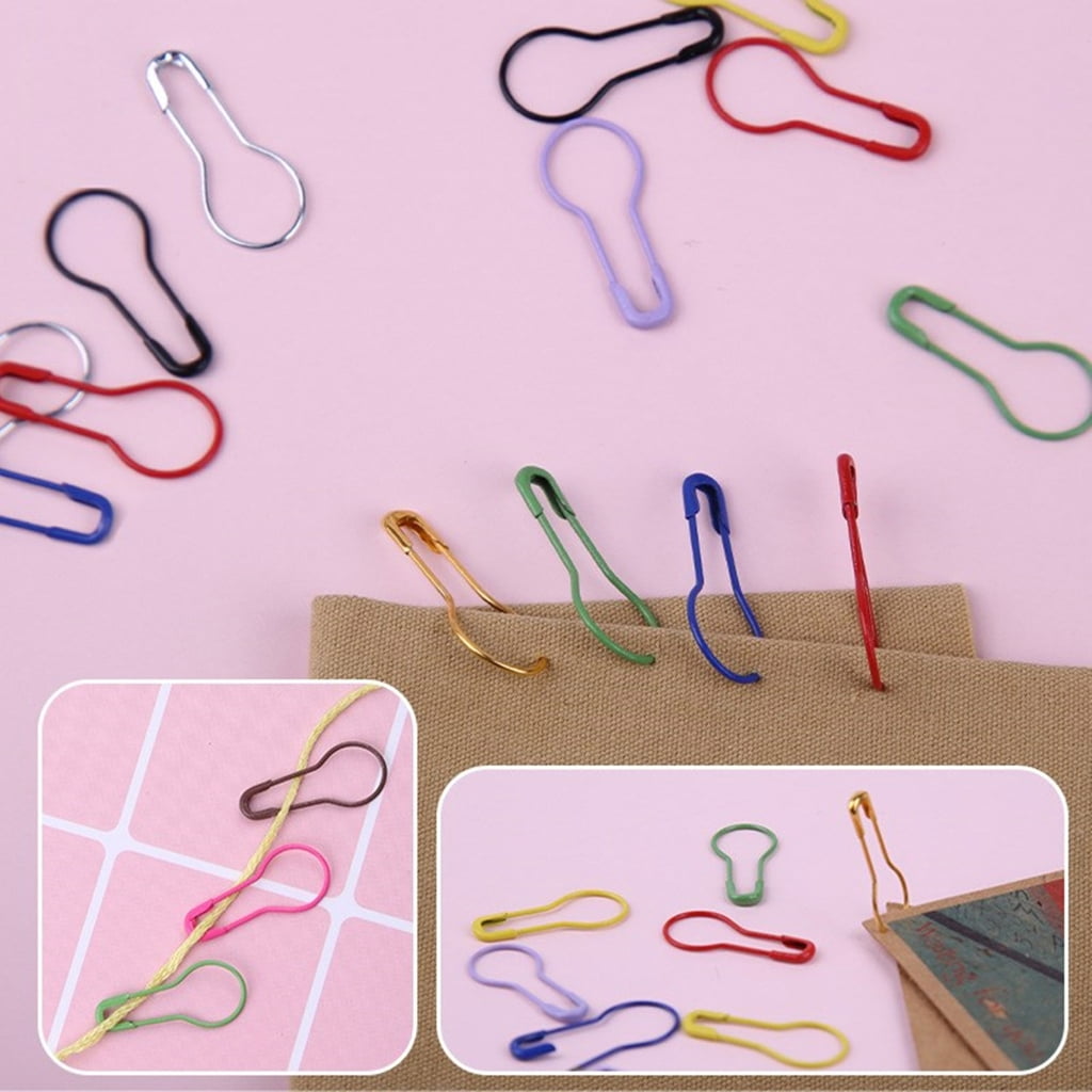 Geemin 1200Pcs Colorful Stiching Marker Metal Safe Pin and 18 Large Eye Sewinh Needle