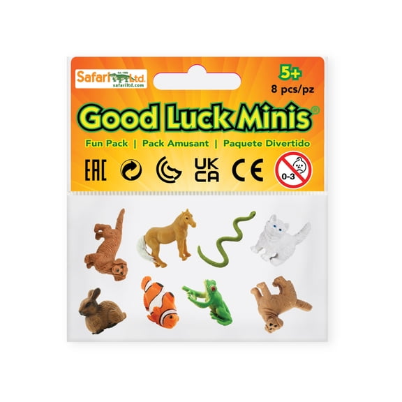Safari Ltd. Good Luck Minis Pet Fun Pack - 8 Mini Figurines of Household Pets - Toy for Boys, Girls & Kids Ages 5