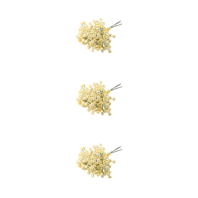 Kearding 135 cabezas novia artificial sosteniendo flores bebés ramo de flores para manualidades boda decoración del hogar amarillo Type1 NO1