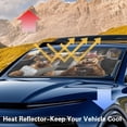thumbnail image 6 of Xixirimido Car Windshield Sun Shade Foldable Sunshade Front Window Cover Sun Visor for Trucks SUVs Sedan Universal Car Interior Accessories, Highland Cattles, 6 of 8
