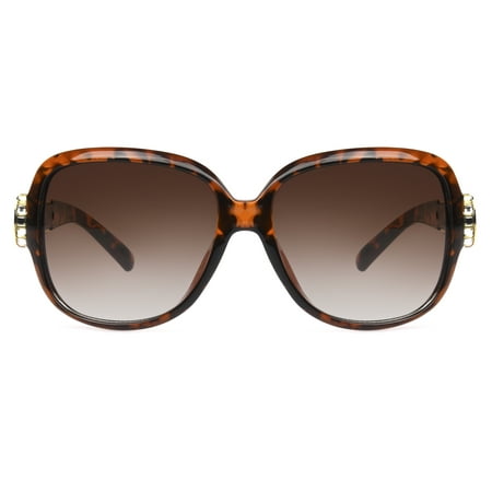 Betsey Johnson Women's Oversized Square Tort Sunglasses