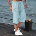 thumbnail image 2 of YDLCAFD Men Pants Casual Slim Jogging In Spring And Summer Relaxing And Relaxing Beach Vacation Nine Point Sweatpants, 2 of 4
