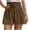 Brown, variant on Kvture Linen Shorts for Women Summer Casual High Waisted Wide Leg Drawstring Beach Short Comfy Flared Lace Palazzo Shorts Black L