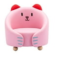 thumbnail image 3 of Kids Chair, Cute Upholstered Chair with Curved Backrest and Round Legs, Modern Small Sofa Chair with Thicken Seat Cushion for Boys Girls, Pink, 3 of 7