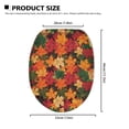 thumbnail image 5 of ZIATUBLE Thanksgiving Maple Toilet Lid Dust Cover Happy Fall Toilet Lid Covers for Bathroom Elongated Toilet Seat Covers Soft Toilet Protector Cover Home Accessories Decor, 5 of 6