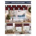 thumbnail image 6 of Valances for Windows Winter Christmas Rod Pocket Cafe Window Treatments Valance Curtains for Kitchen Bathroom Laundry Basement Windows 60"x14", 6 of 7
