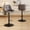 Gray, variant on Set of 2 Adjustable Swivel Counter Height Bar Stools with Back, Modern Armless Upholstered Seat for Kitchen Island Home Bar