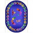 thumbnail image 2 of Kid Essentials - Early Childhood Circus Elephant Parade, 7'8" x 10'9" Oval, Multicolored, 2 of 2